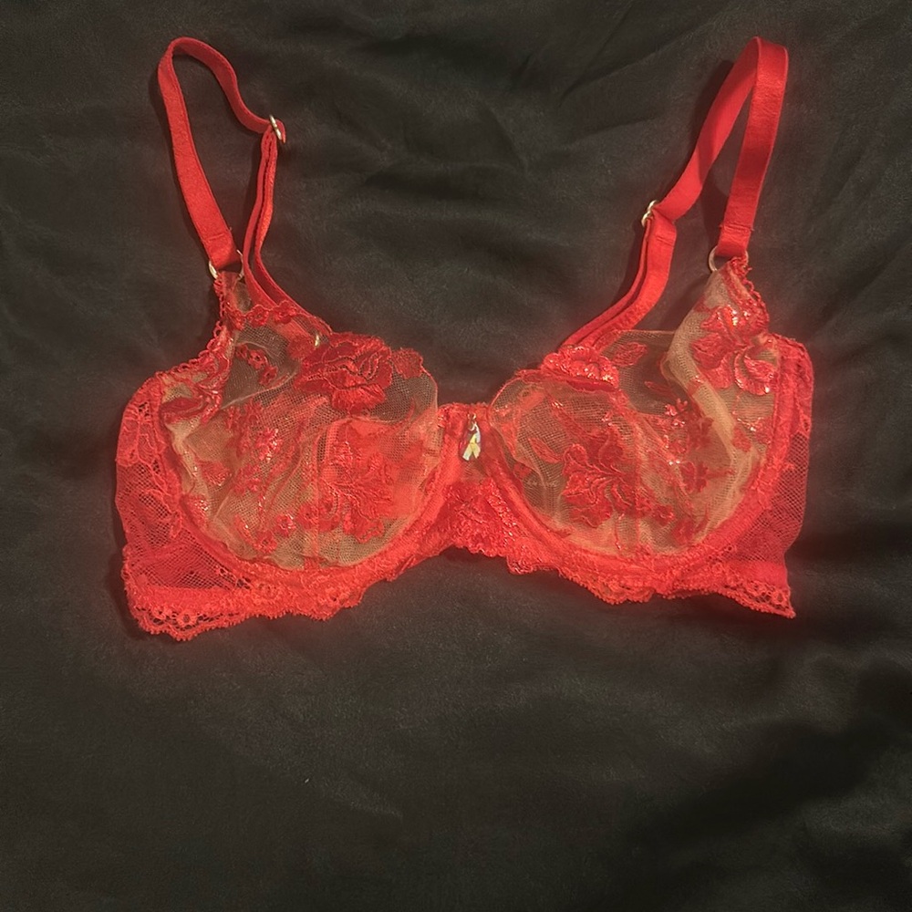Red Whitney Bra ONLY- 32DD